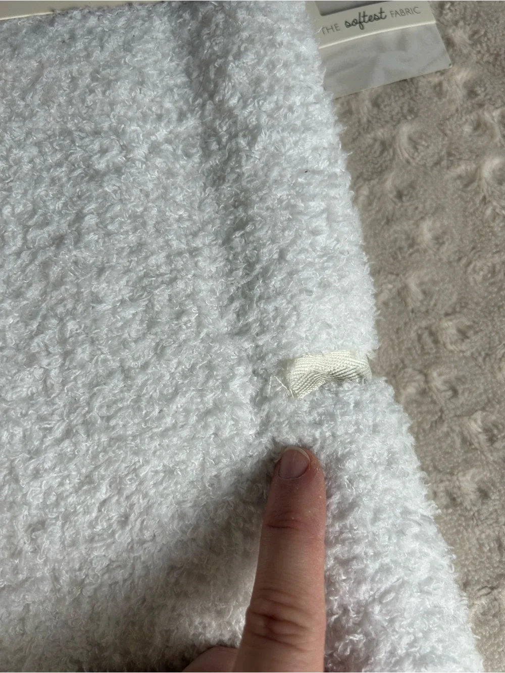 Dreamy Sunday Ultra Soft Feather Finish Baby Blanket White SL Home Fashions NEW
